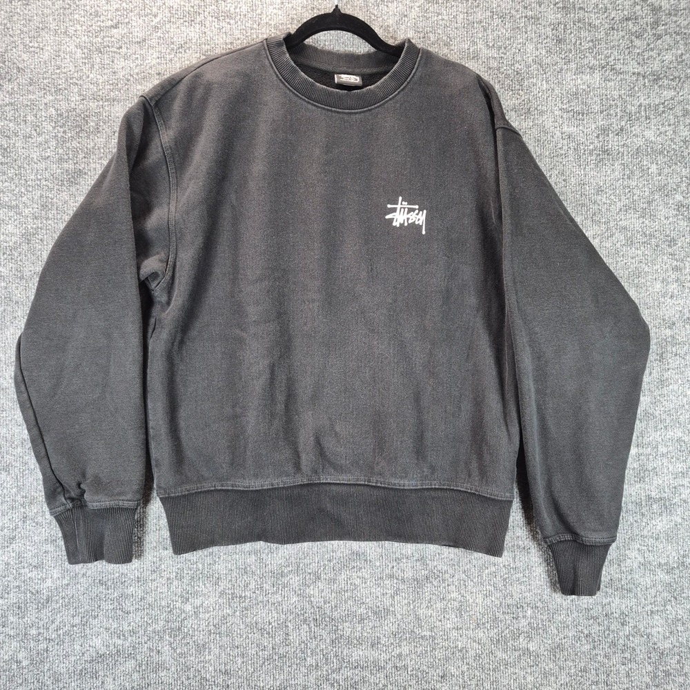 Stüssy Black Logo Crewneck Sweatshirt Men's Medium